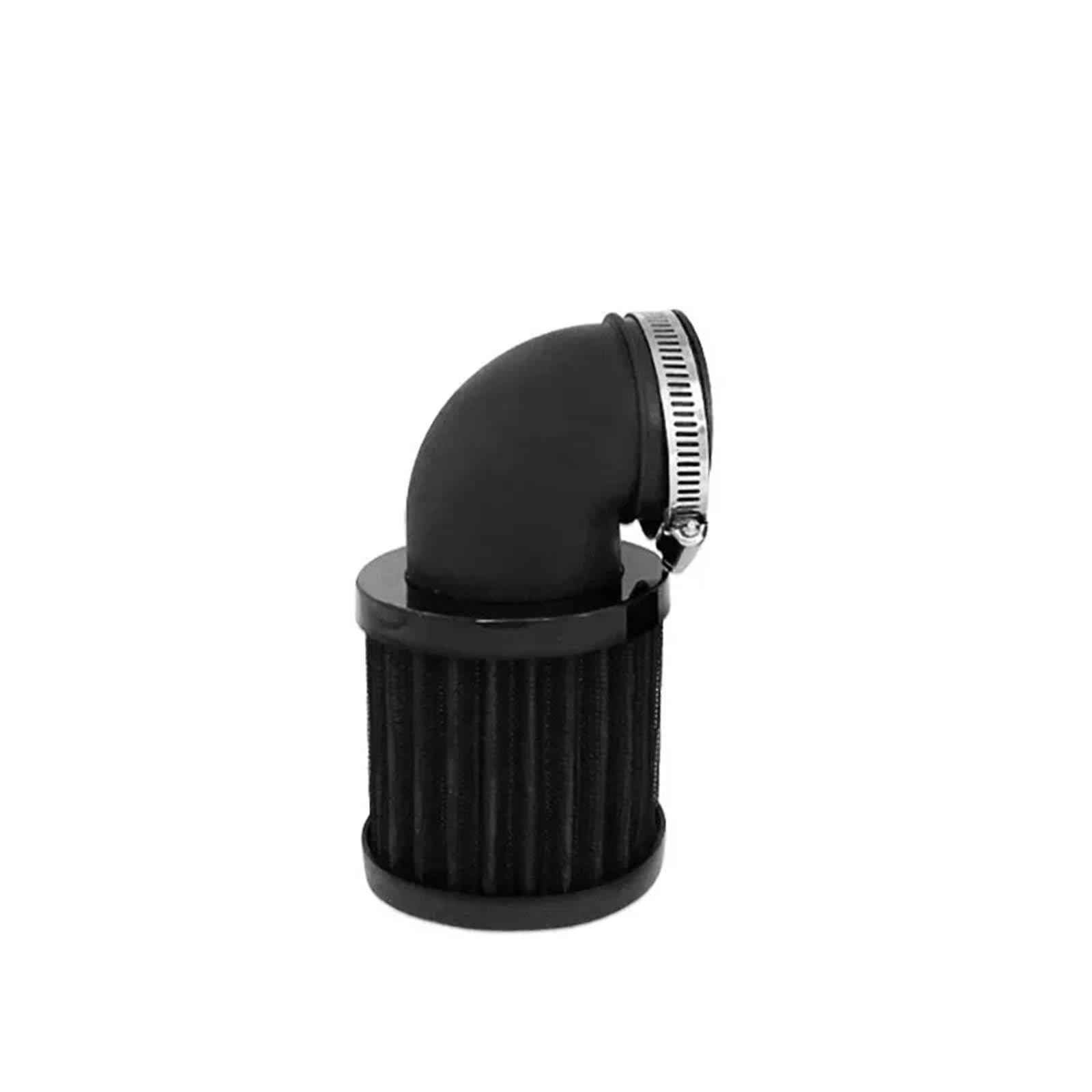 Luftfiltereinsatz Motorrad Motorrad-Luftfilter 28-48-mm-Reiniger Für Anklemmen 90-Grad-Biegung Toring Offroad Old School Bobber Dirt Bike Motorrad Luftfilter(Schwarz) von APNWVFO