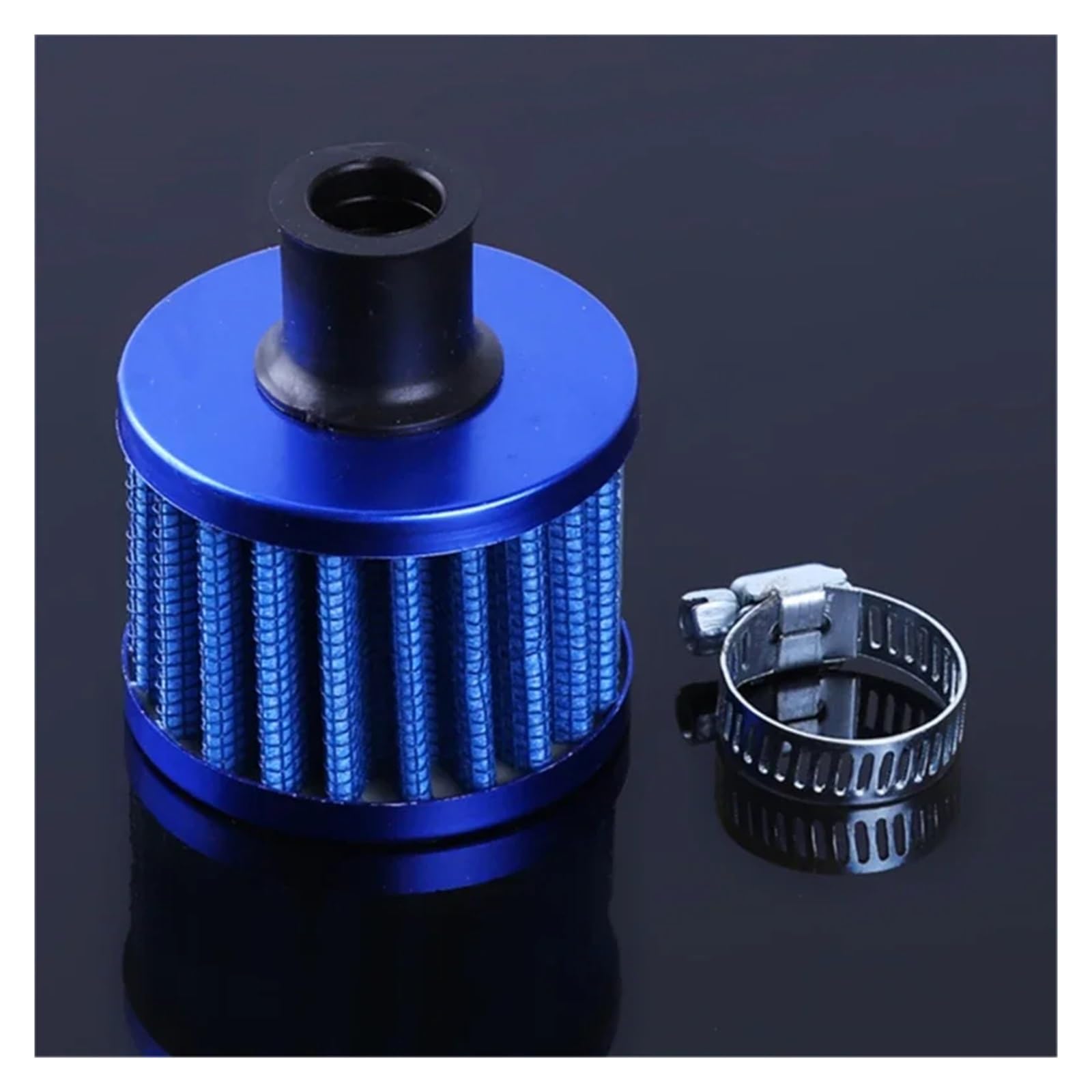 Luftfiltereinsatz Motorrad Universal-Auto-Luftfilter 12mm Für Motorrad Cold Air Intake High Flow Kurbelgehäuse-Entlüftungsabdeckung Mini-Entlüftungsfilter Motorrad Luftfilter(Blue) von APNWVFO