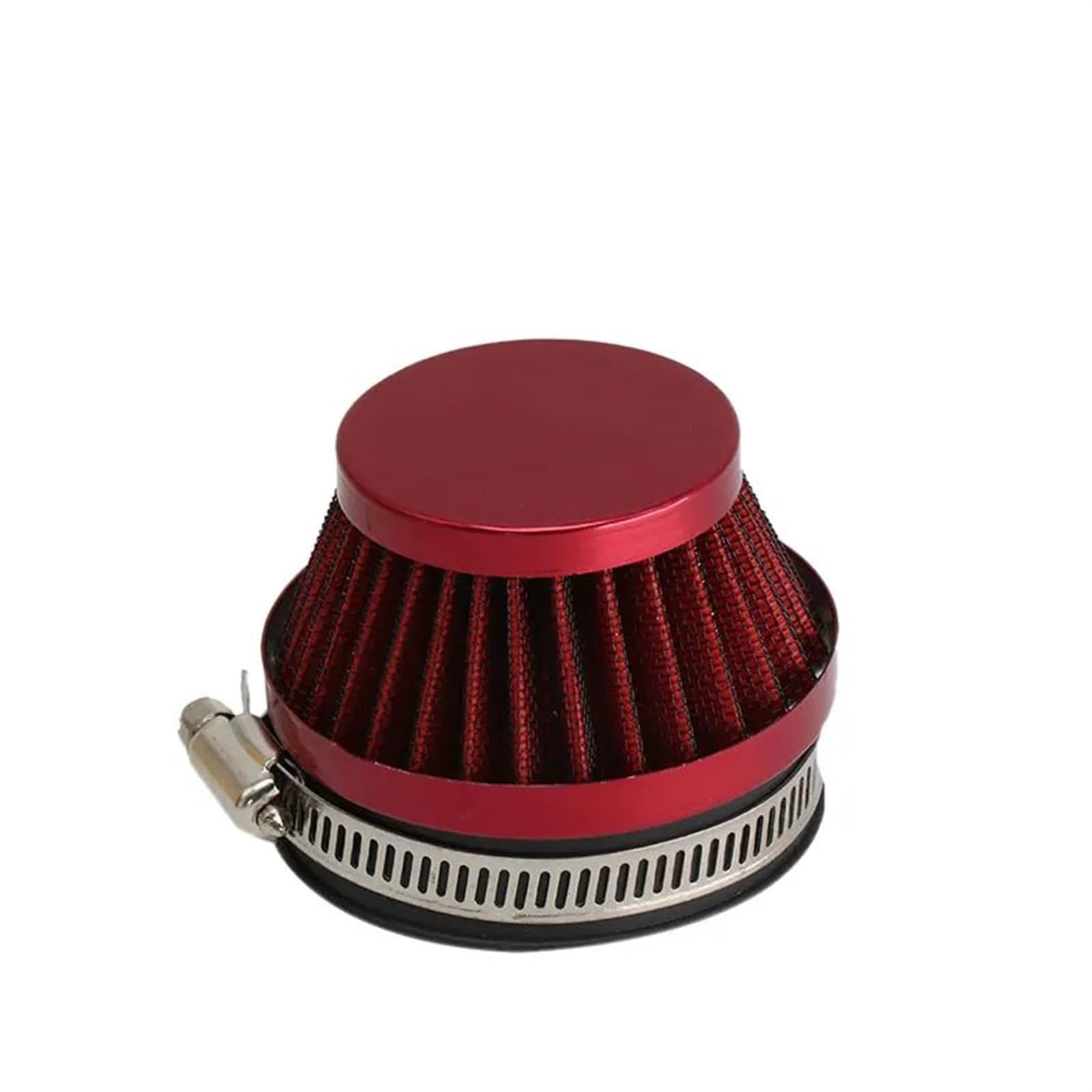 Luftfiltereinsatz Motorrad Universeller Vergaser-Luftfilterreiniger für 35 mm, 38 mm, 42 mm, 48 mm, 45 mm, 55 mm, 60 mm, Motorrad, Roller Motorrad Luftfilter(Red,35mm) von APNWVFO