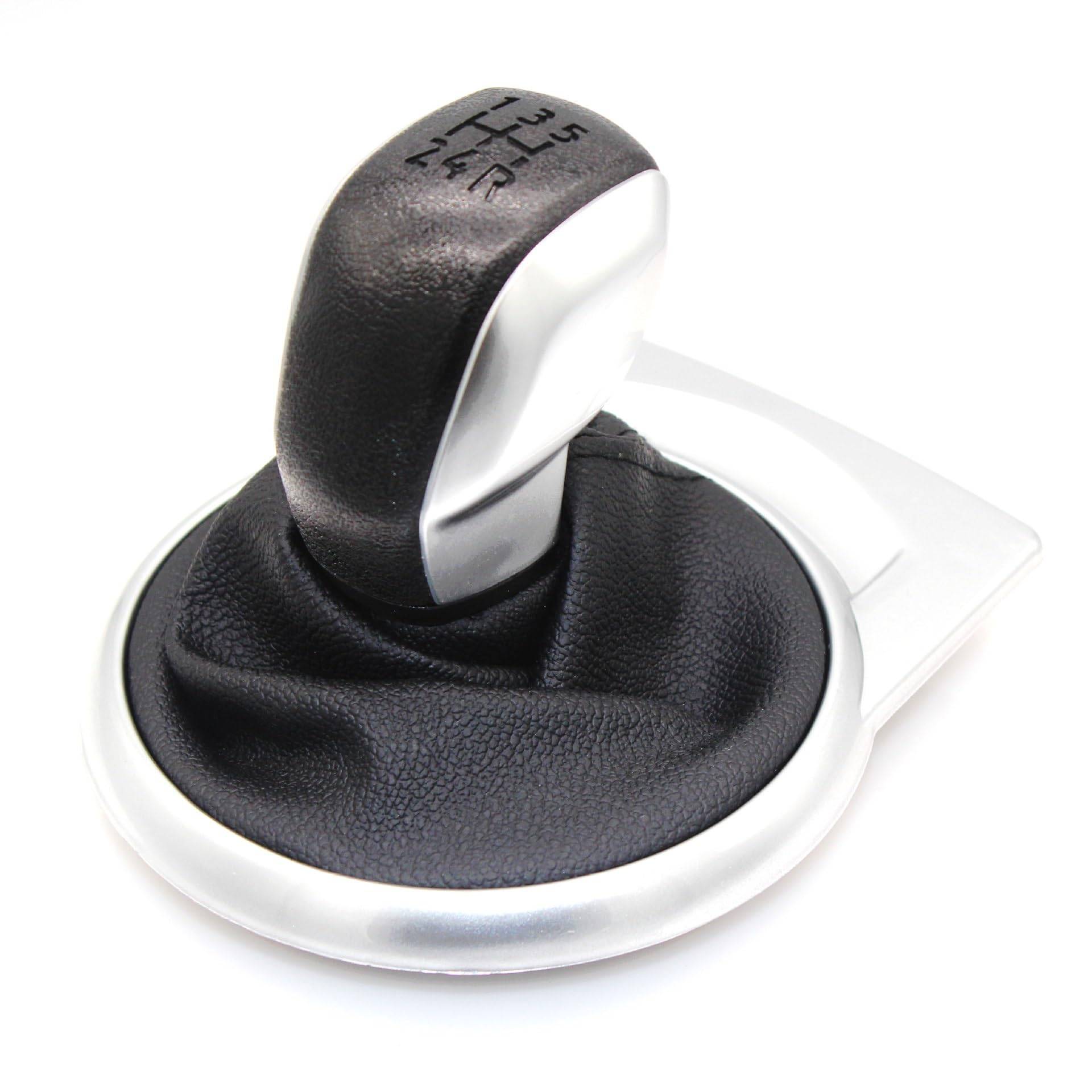 Schaltknäufe Für Citroen C4 MK1 (2004-2008) Hand Speed ​​Ball Schaltknauf Kragen Gamasche Boot Abdeckung Fall Hebel Shifter Stift Schaltknüppel(Black Silver) von APNWVFO