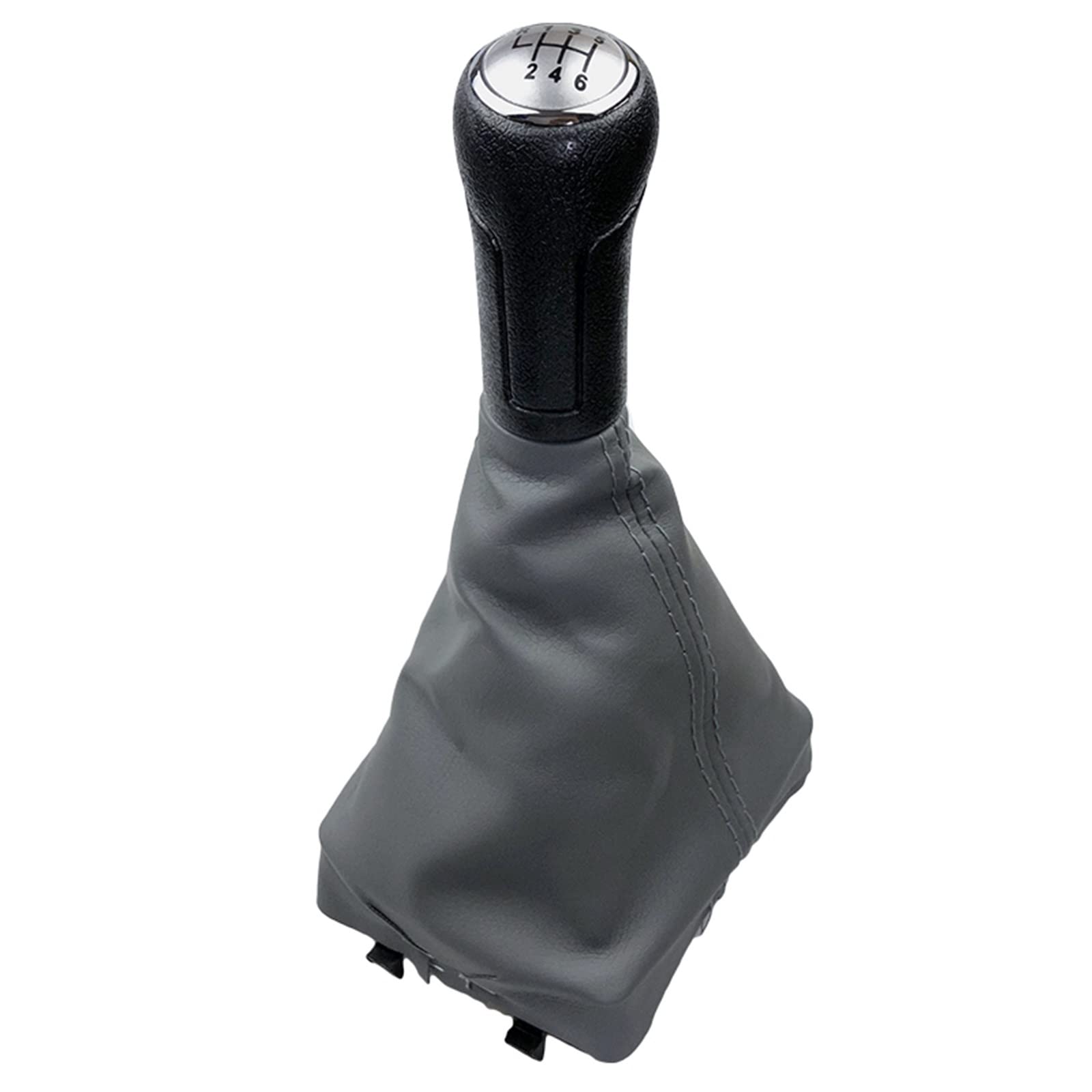 Schaltknäufe Für Polo 9N 9N2 9N3 2001 2002 2003 2004-2009 Manuelle Handgeschwindigkeit Schaltknauf Gaitor Boot Kragenabdeckung Schaltknüppel(6 Speed Silver Gray) von APNWVFO