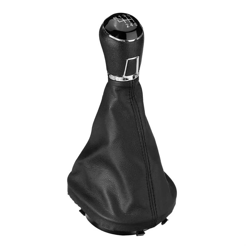 Schaltknäufe Für VW Für Touran 2003-2010 Für Caddy MK2 2004-2009 5 Geschwindigkeit/6 Geschwindigkeit Auto Schaltknauf Gearstick Gaiter Boot Schaltknüppel(6 Speed) von APNWVFO