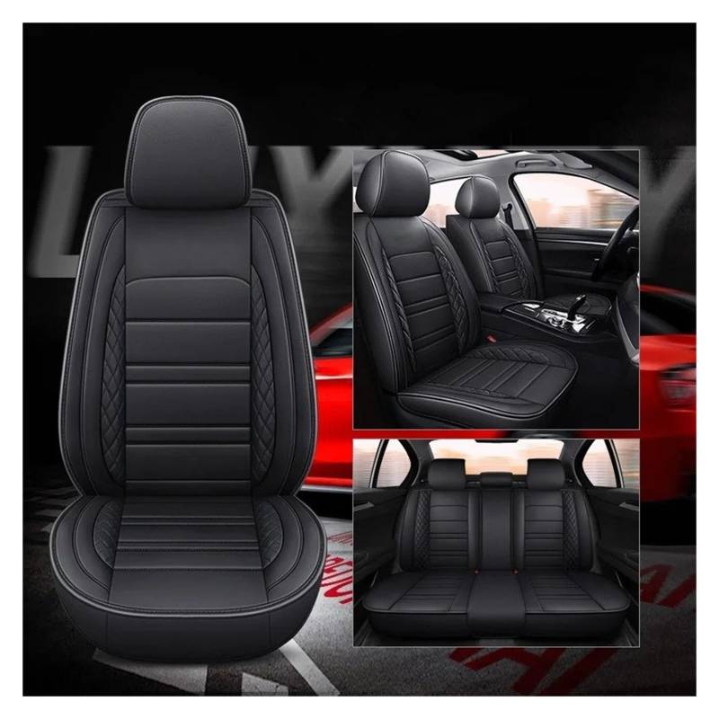 Sitzbezügesets Für Peugeot 206 307SW 308 407 408 508sw 208 2008 3008 4008 5008 Universal Style 3D Autositzbezug Autositzüberzug(A-Black 5 Seats) von APNWVFO