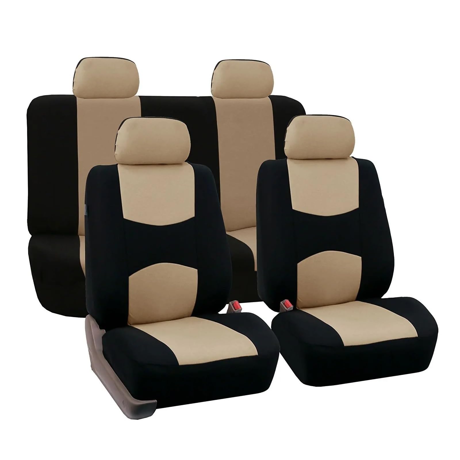 Sitzbezügesets Für Sitz Für Ateca Für Arona Für Ibiza Für Leon Für Toledo Für Leon ST Für Cupra Autositzbezüge Autositzüberzug(ZT06-5Seats-beige) von APNWVFO