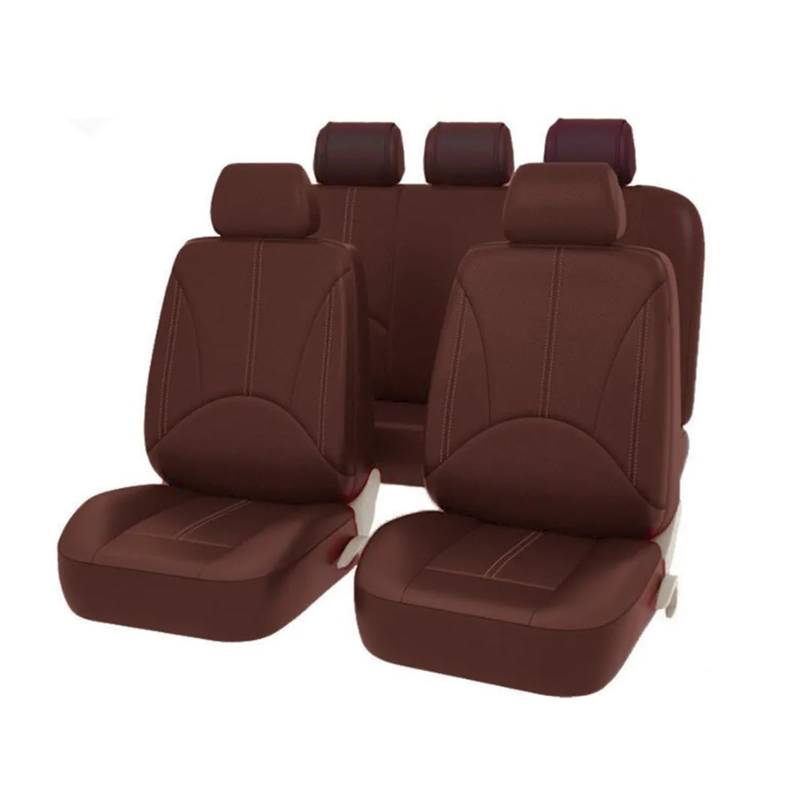 Sitzbezügesets Für Toyota Für Avalon Für Avensis Für Allion Für Auris Für Hybrid Für Crown Für RAV4 Für Alphard Für 4Runner Für Hilux Auto Sitzbezüge Autositzüberzug(5Seats-Coffee) von APNWVFO