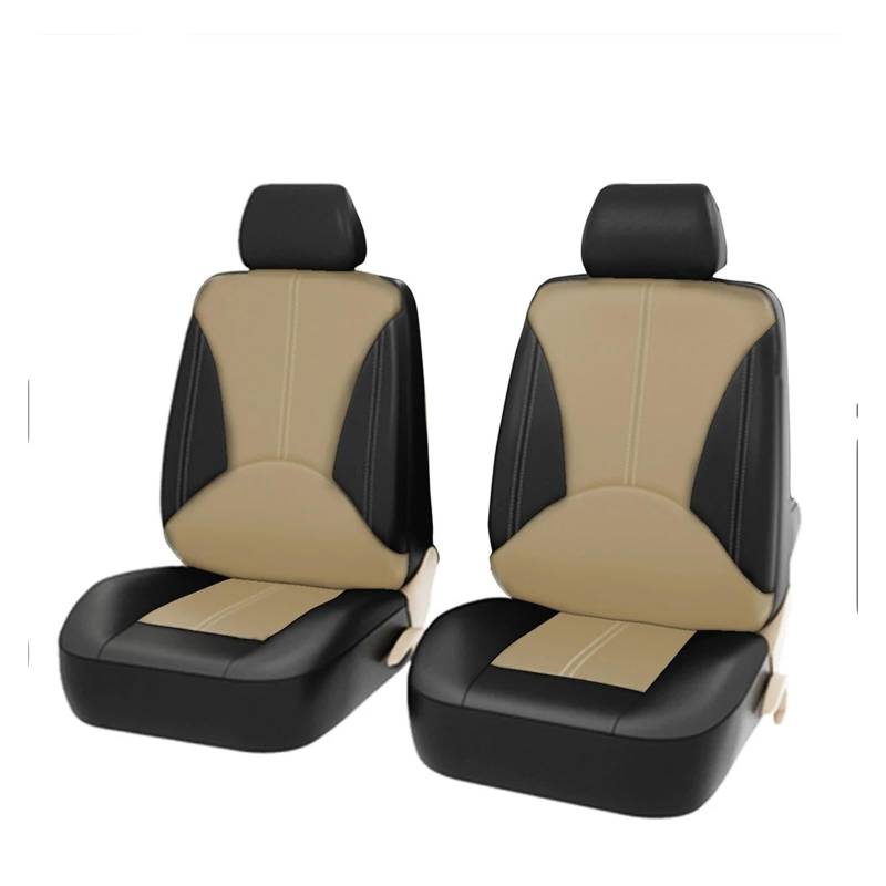 Sitzbezügesets Für Toyota Für Avalon Für Avensis Für Allion Für Auris Für Hybrid Für Crown Für RAV4 Für Alphard Für 4Runner Für Hilux Auto Sitzbezüge Autositzüberzug(B-2Seats-Beige) von APNWVFO