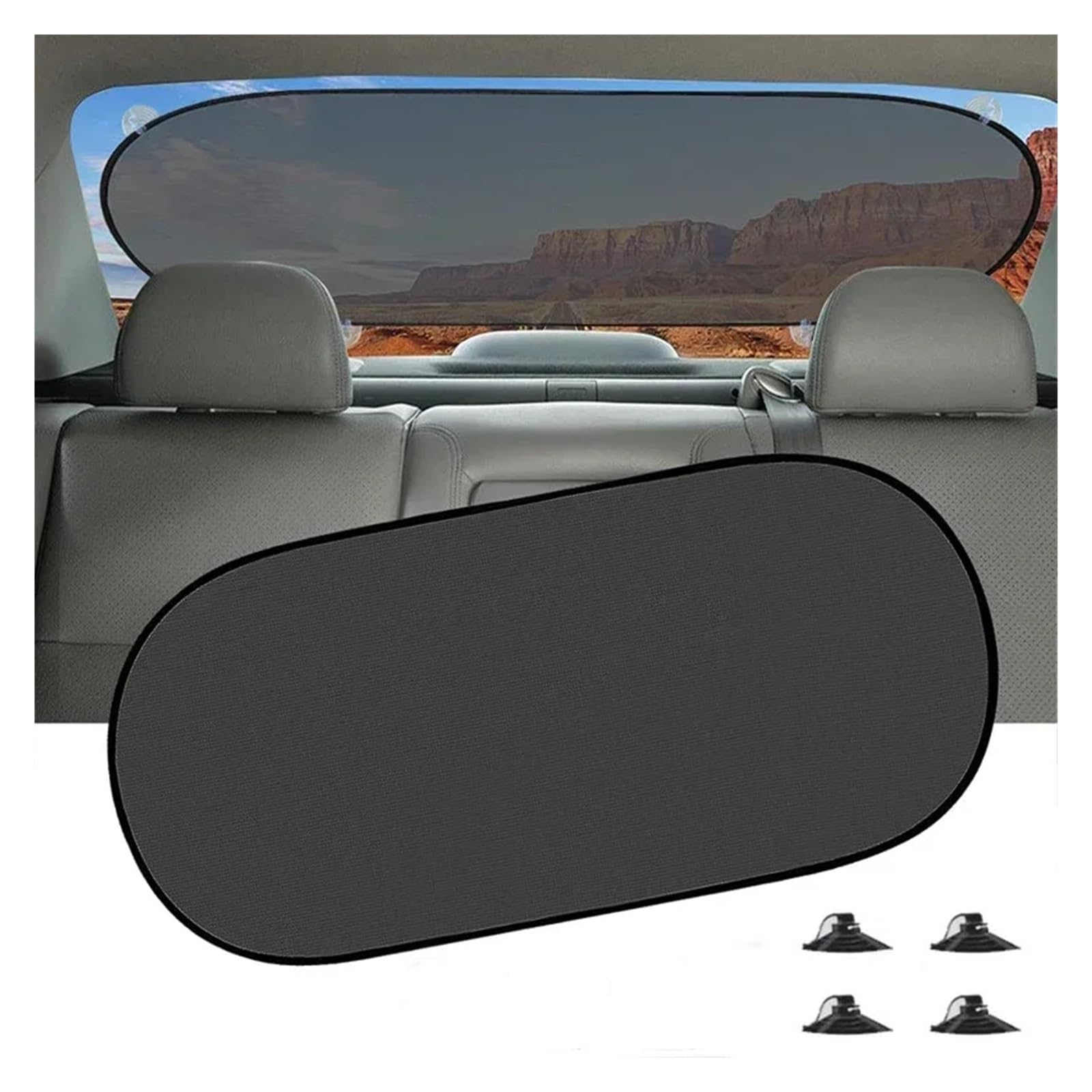 Sonnenschutz Autofenster Auto-Sonnenschutz UV-Schutz Faltbarer Sonnenschutz Für Die Heckscheibe 100 X 50 cm Universelles Netz-Heckscheibenvisier Mit Saugnäpfen Sonnenschutz Auto von APNWVFO