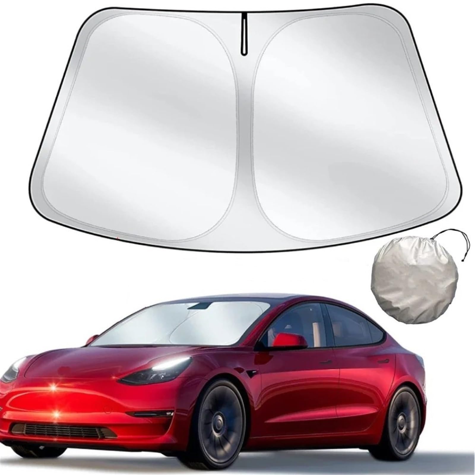 Sonnenschutz Autofenster Upgrade Ice Crystal Schiebedach-Sonnenschutz Für Tesla Für Model Y 3 2024 2023 Sonnenschutz Dachfenster Rollo Schattierung Nano Sonnenblende Netz Sonnenschutz Auto(White 2020- von APNWVFO