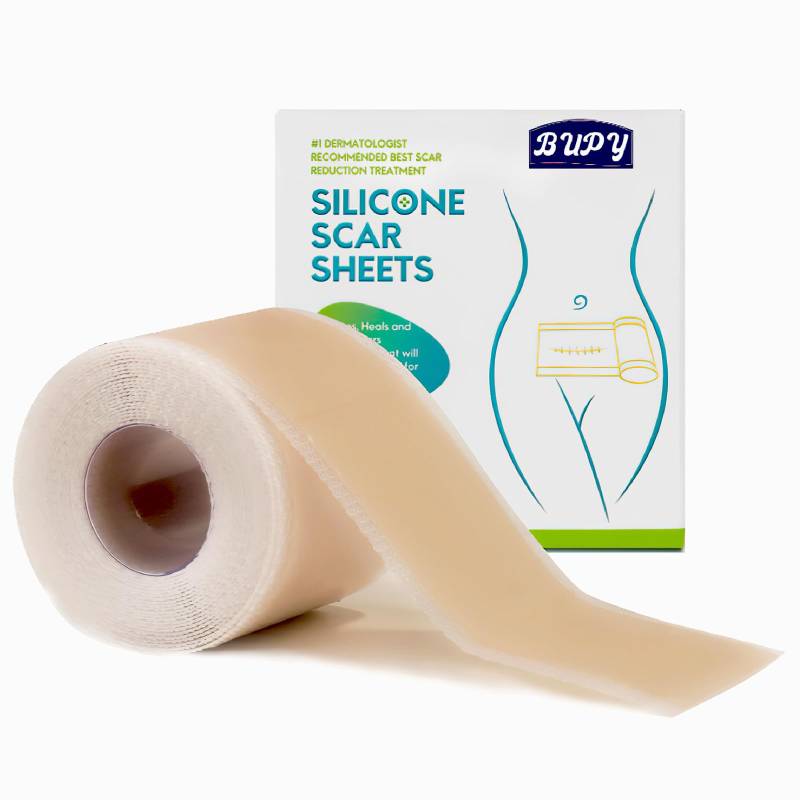 Silikonpflaster für Narben Narbenroller Professionell Narbenpflaster für Narben Durch C-Sektion, Narbenrolle Silicone Scar Sheets Perfekt, Operationen, Verbrennungen, Keloid, Akne (4CMx150CM) von APOMOONS