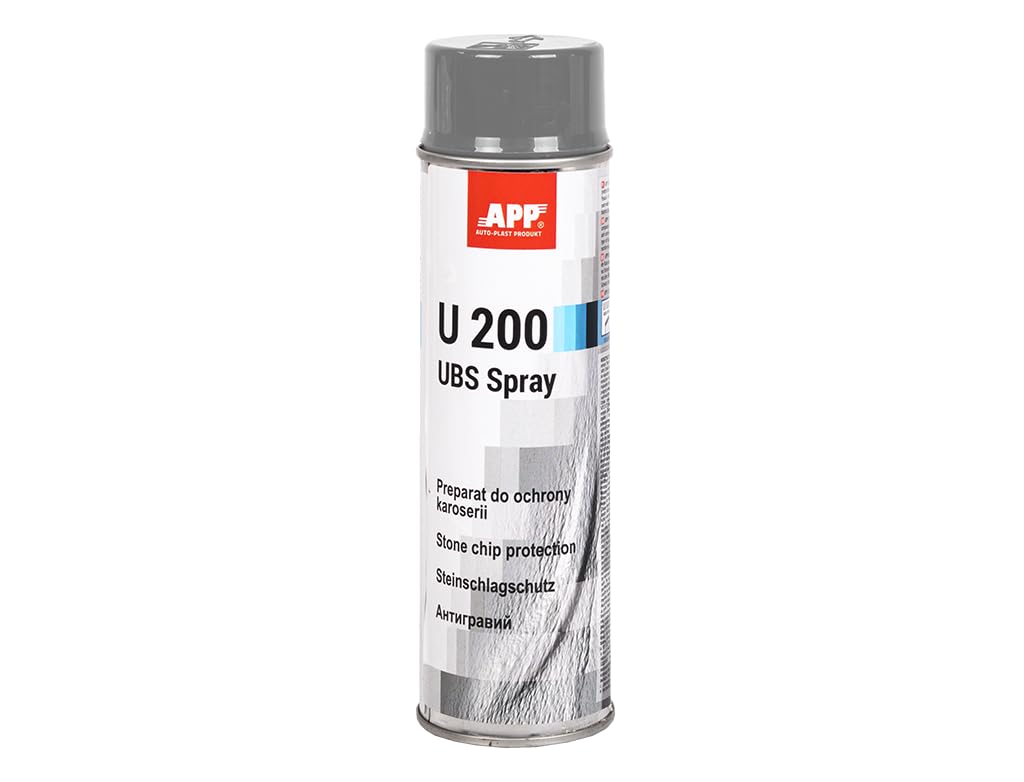 APP U200 UBS Überlackierbar Unterbodenschutz Spray für Auto aus Kunstharz und Kautschuk | Steinschlagschutz | Korrosionsschutzspray| Grau | 500 ml von AUTO-PLAST PRODUKT
