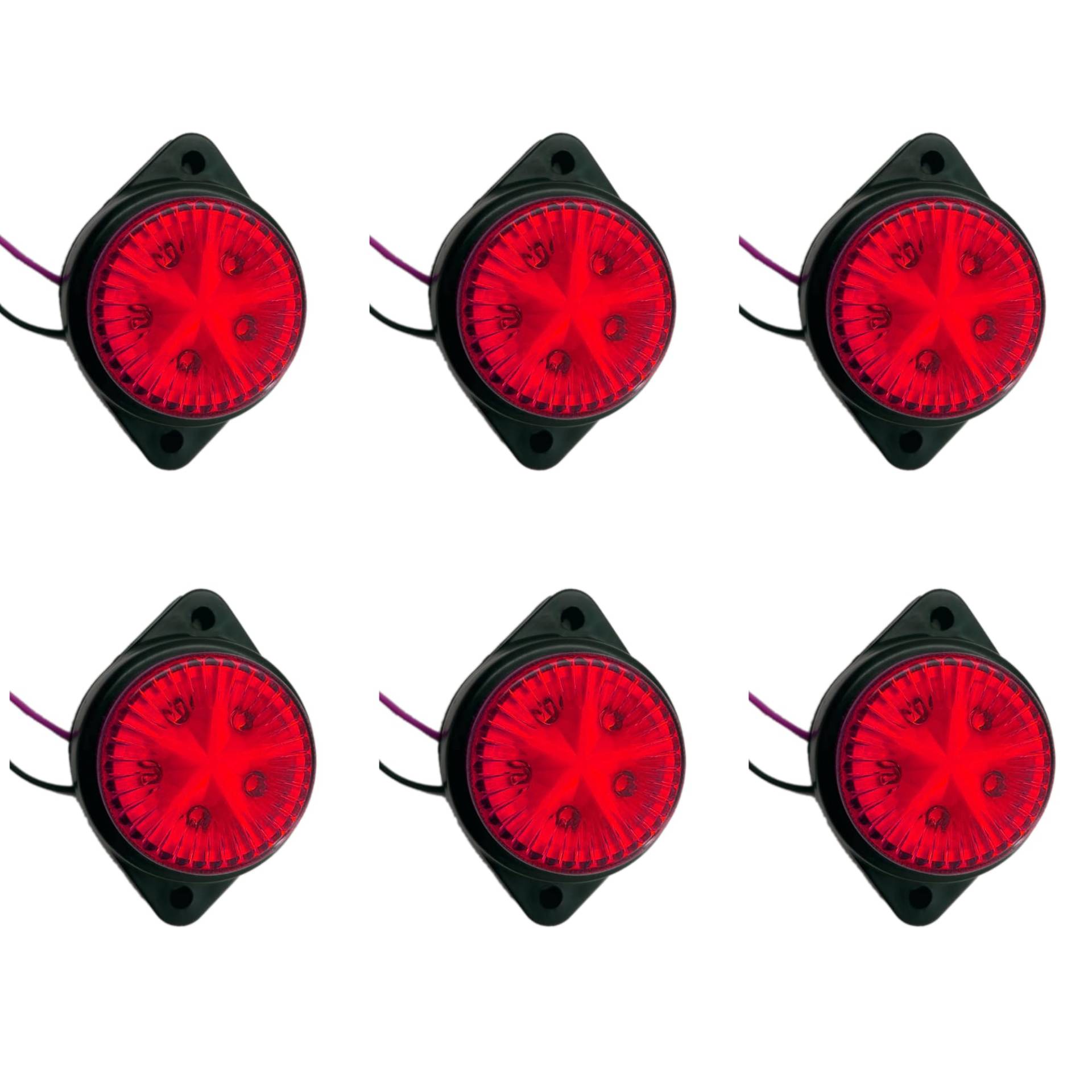 APSMOTIV 6PCS LED -Marker -Leuchten Anhänger, 12 V wasserdichte Anhängermarker Leichte rot von APSMOTIV