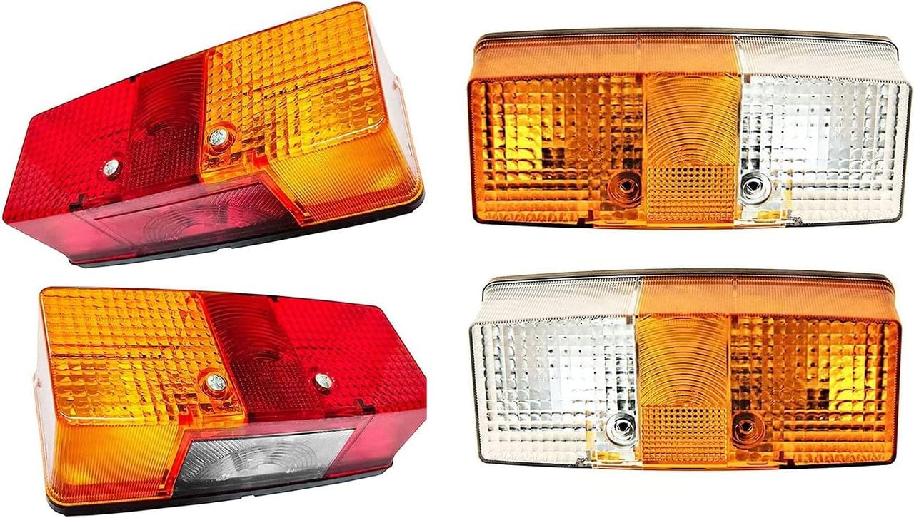 APSMOTIV Blinker vorne und hinten, Rücklicht, Frontlicht, Kotflügel, flacher Sockel mit 12 V Leuchtmittel, kompatibel mit Bomag, DAF, Schmitz Cargobull, Ahlmann, Kubota, Massey Ferguson von APSMOTIV