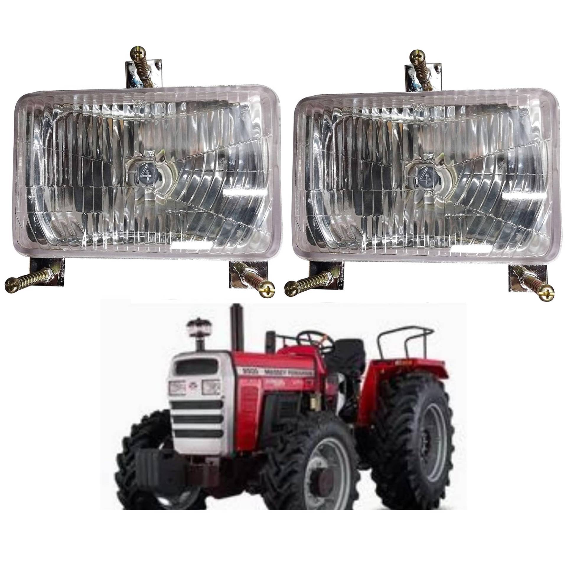 APSMOTIV Massey Ferguson 240 Traktor Scheinwerfer Montageset 12V Birnen für Mf 265-275-285-290-298 Landini 200 3000 300 6100 Gelenkig Na Serie Traktor Scheinwerfer Traktor Teile 1693944M93 von APSMOTIV