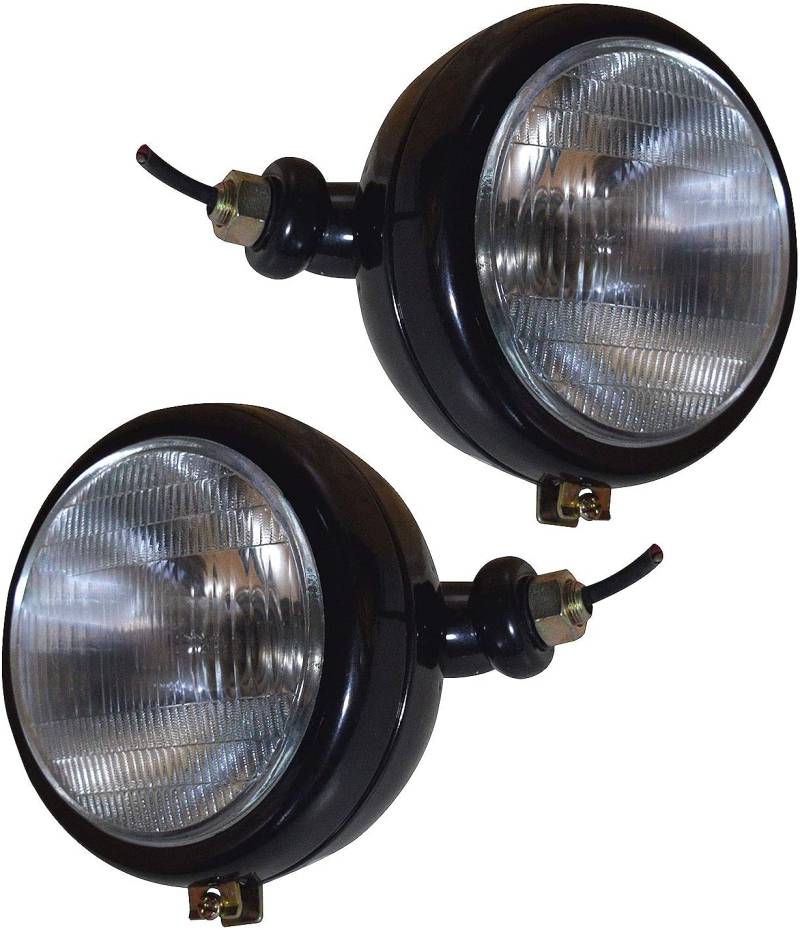 APSMOTIV Tractor Headlights Assemblies with 12v Bulb Competitive for David Brown 700 800 900 1200 1400 Series | Massey Ferguson 35 35X 65 765 | Case/IH Tractor B275 B250 B414 B444 Black Tractor Lights von APSMOTIV