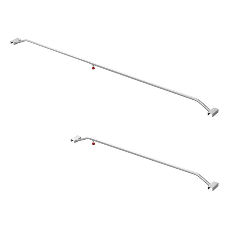 2 x Flachplanenbügel Alu verstellbar 132 -204cm Anhänger Planenstütze Alu-Bügel von APT