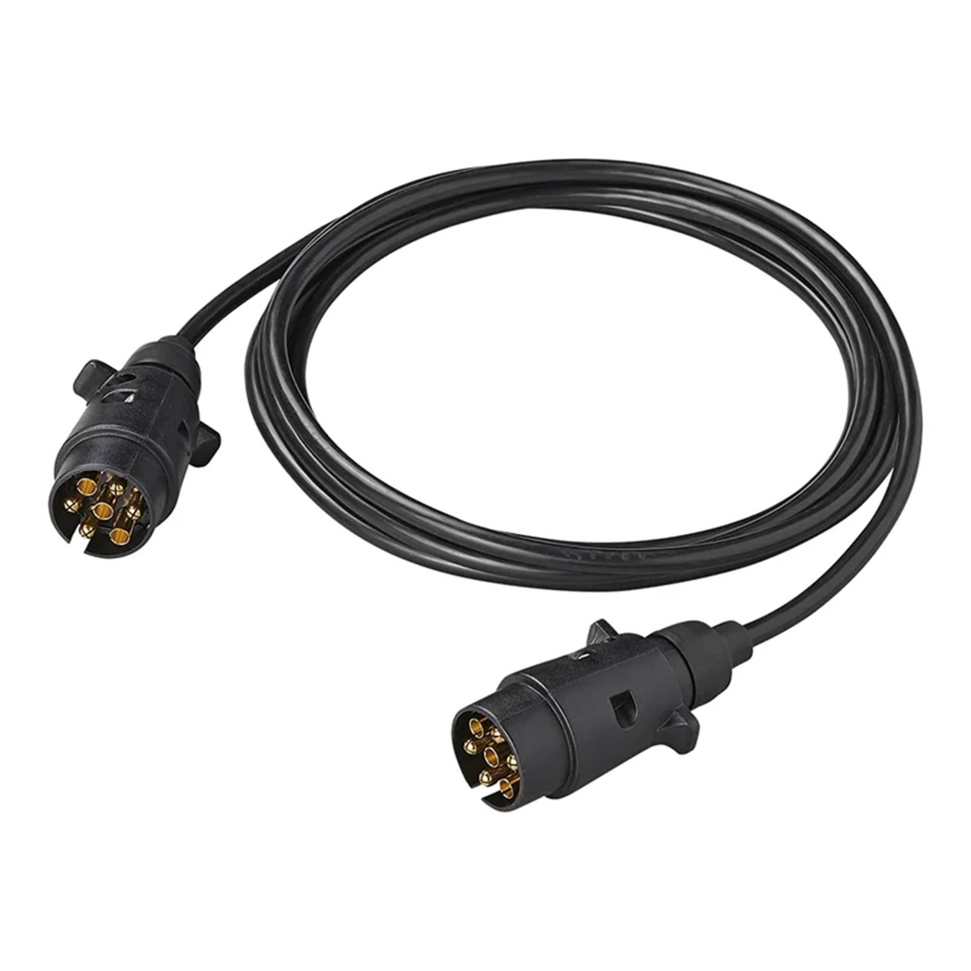 APT 1-7m Anhängerkabel 7-polig 2X Stecker PVC Anhänger Verlängerungskabel 7x0,5mm² Kabel Verlängerung (3m) von APT