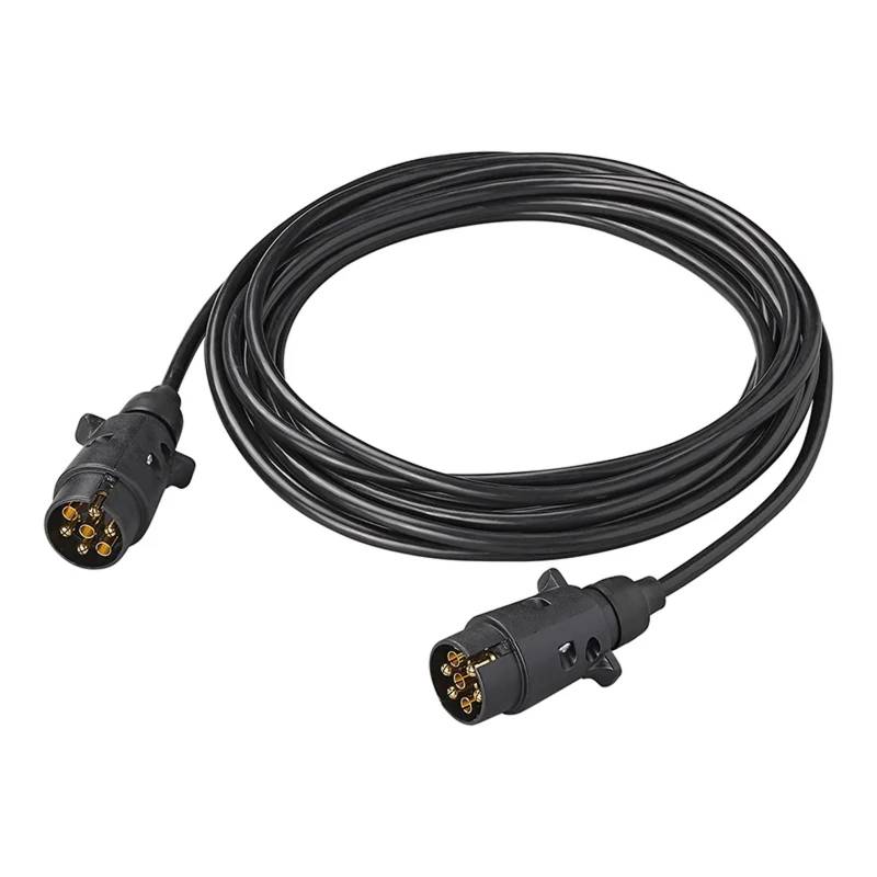 APT 1-7m Anhängerkabel 7-polig 2X Stecker PVC Anhänger Verlängerungskabel 7x0,5mm² Kabel Verlängerung (7m) von APT