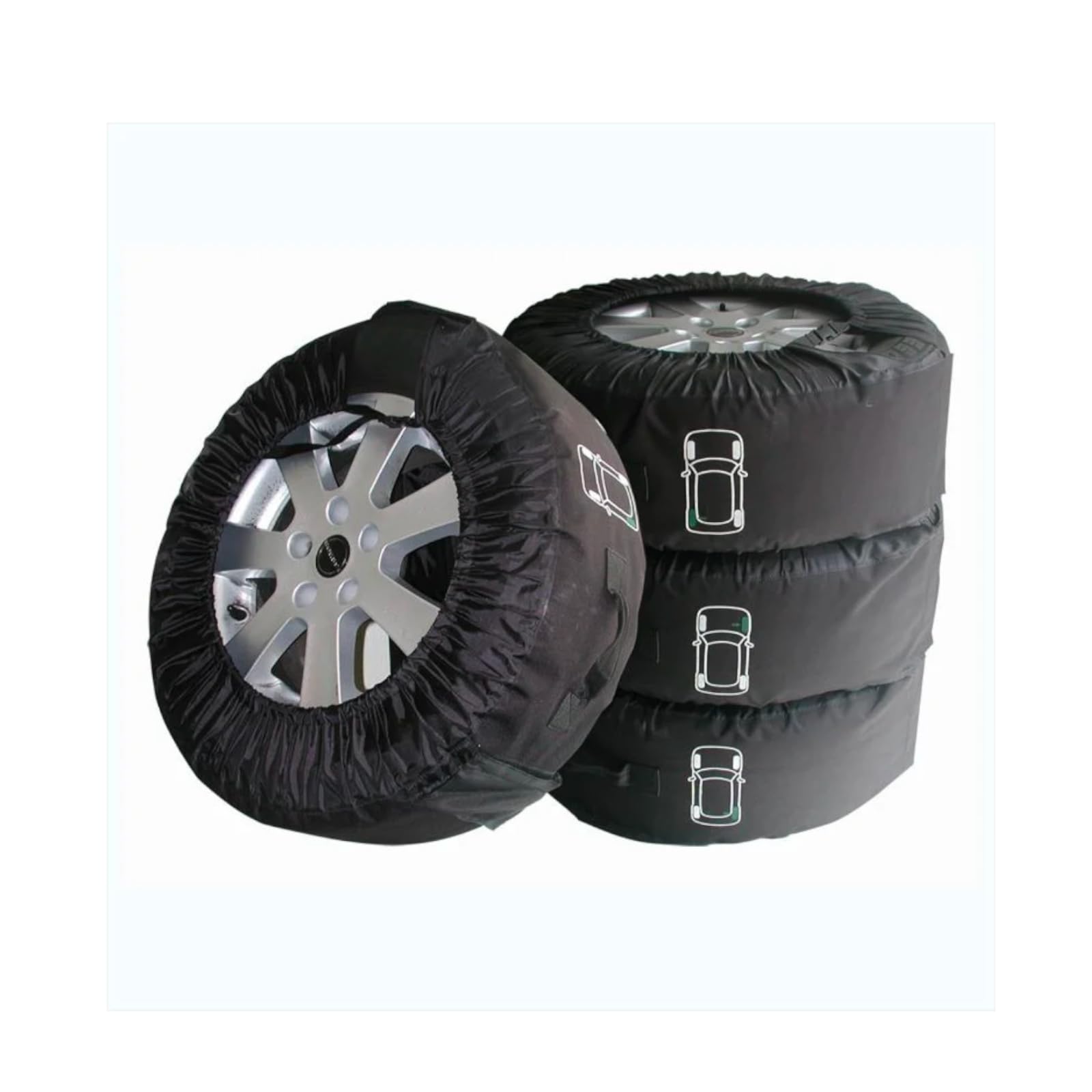 APT 4er Set Reifenhüllen Reifentaschen für Reifen bis 240mm Breite, bis 26 Zoll Reifensäcke mit Tragegriff von APT