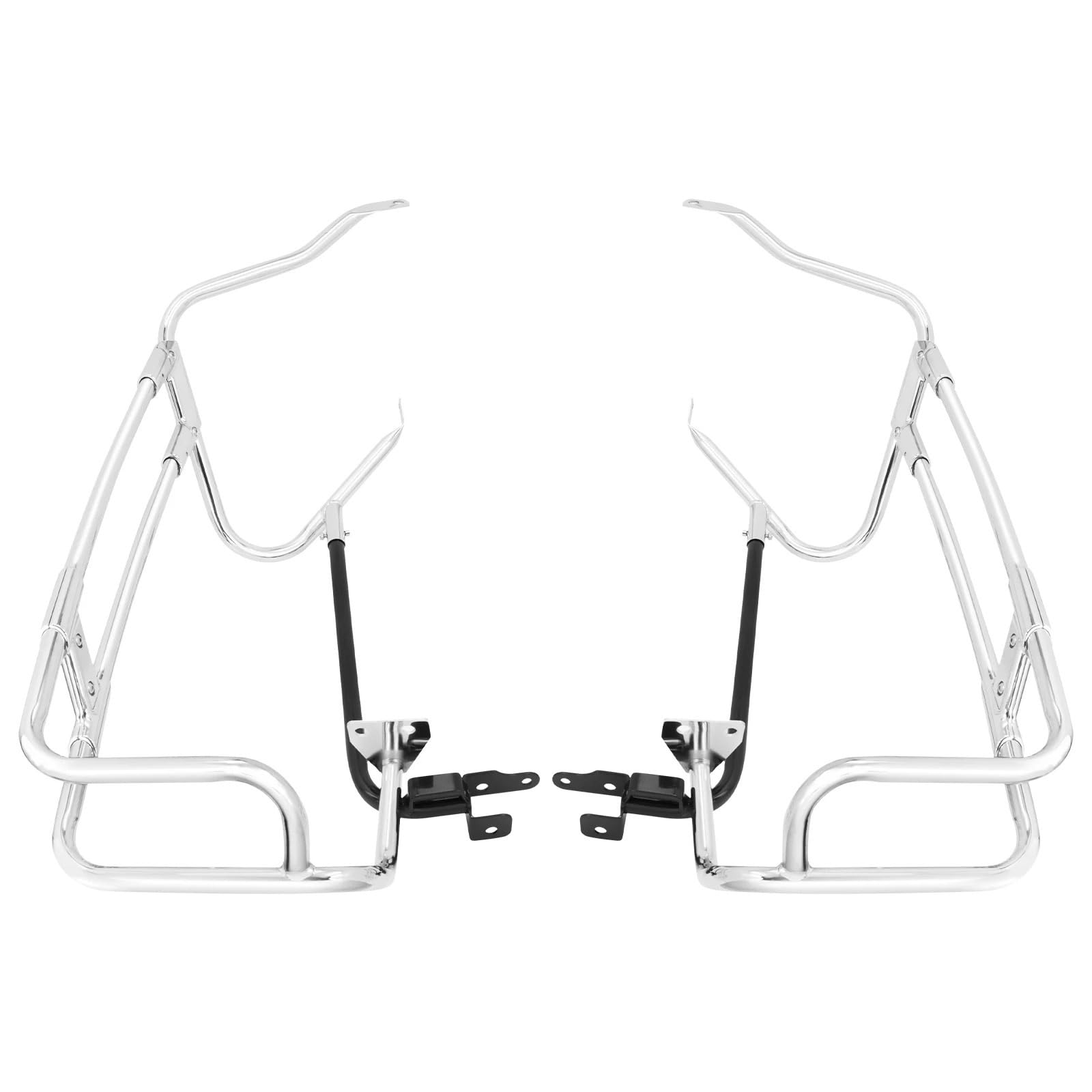 Motorrad Gepäck Halter Regal Motorrad Satteltasche Halterung Leitplanken Unterstützung Halterung Chrom Für Ha&rley Für Touring FLHXS Für Ro&ad King Für Electra Street Glide 2014-22 von APUTRCI