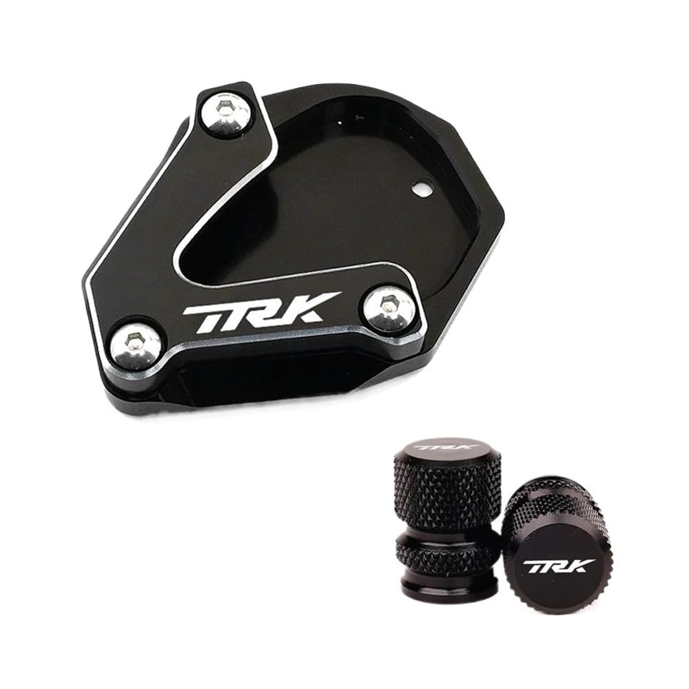 Motorrad Seitenständer Pad Für Be&Nelli TRK702X 2023 TRK702 TRK 702X TRK 702 2022 Motorrad CNC Seitenständer Enlarger Kickstand Pad Und Reifenventilkappen von APUTRCI