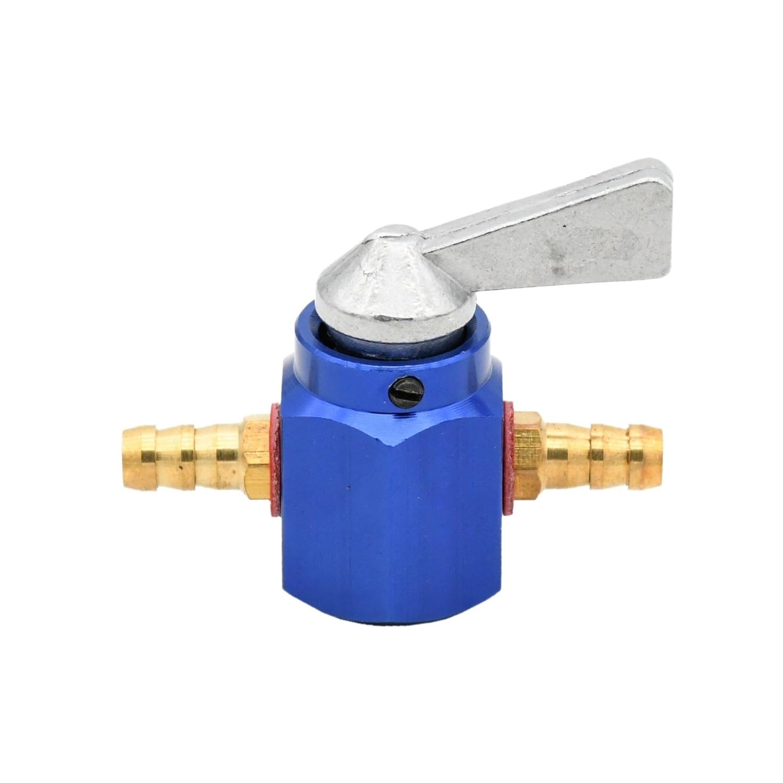 6mm CNC Gas Tank Kraftstoff Schalter Benzin Wasserhahn Benzin Schalter Abschaltung Ventil Farbe Kraftstoff Schlauch(Blue Switch) von AQXYWAZQ