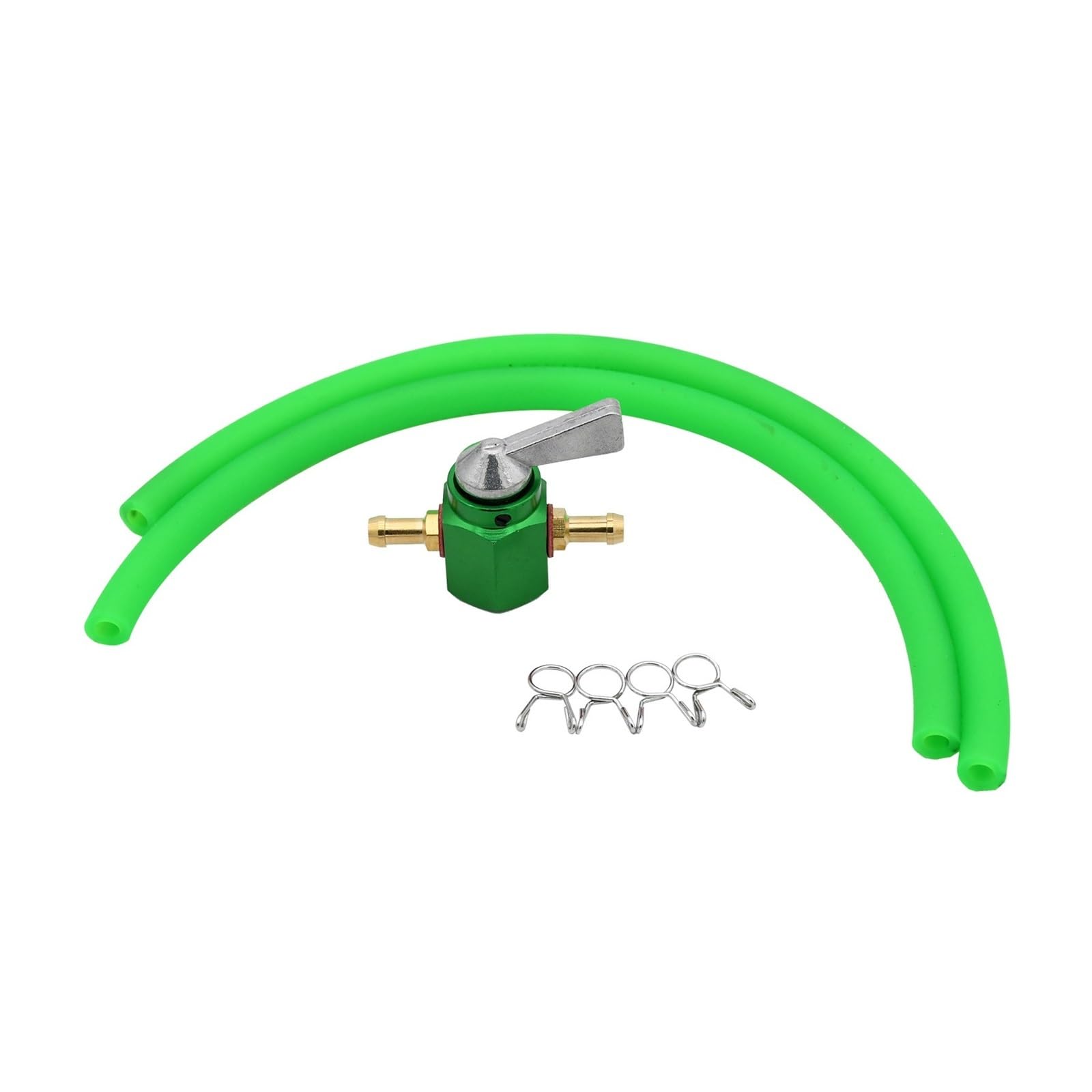 6mm CNC Gas Tank Kraftstoff Schalter Benzin Wasserhahn Benzin Schalter Abschaltung Ventil Farbe Kraftstoff Schlauch(Green Set) von AQXYWAZQ