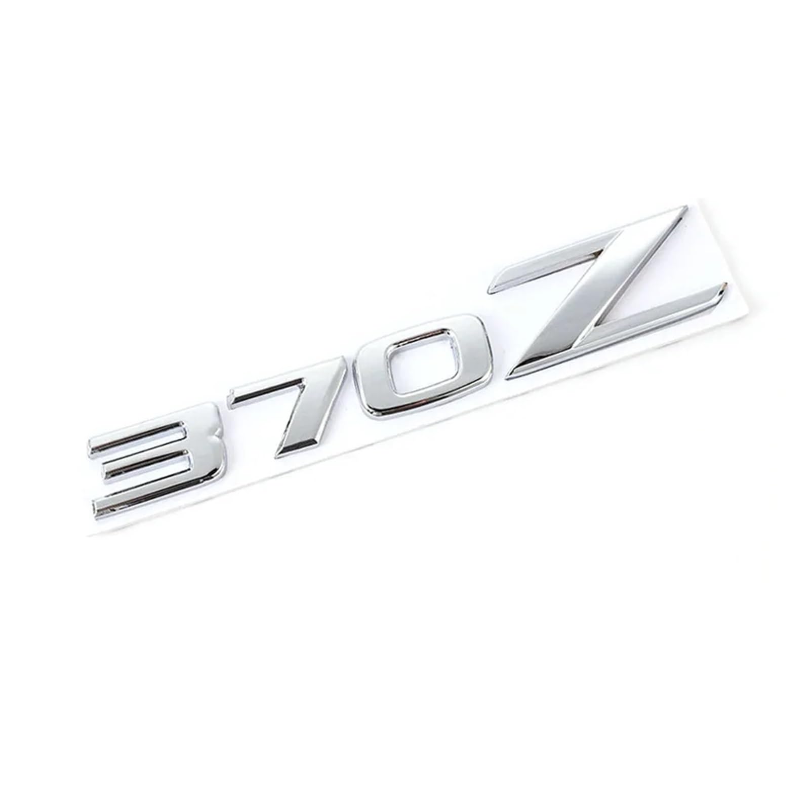 AQXYWQLL 3D Metall Auto Aufkleber Hinten Logo Emblem Abzeichen Aufkleber Aufkleber Kompatibel mit 350Z 370Z Fairlady Z Z3 Z34 Auto Styling Auto Zubehör(Color:Silver 370Z) von AQXYWQLL