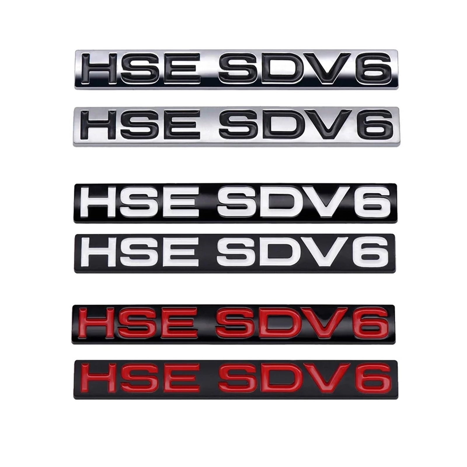 AQXYWQLL HSE SCV6 SCV8 SDV6 SDV8 Si4 Logo Auto Heck Emblem Aufkleber Auto Kofferraum Abzeichen Aufkleber(HSE SDV6,Matt Silver) von AQXYWQLL
