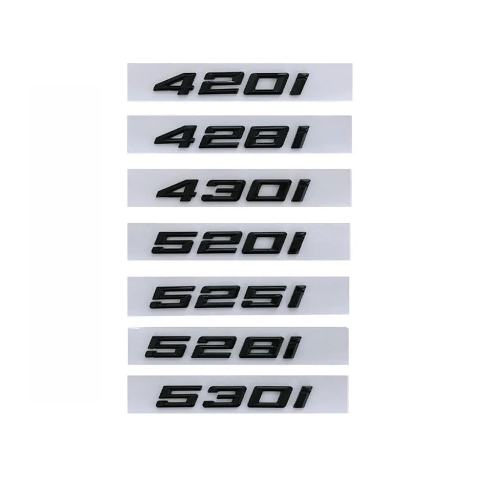 AQXYWQOL 3D-ABS-Auto-Heckkoffer-Abzeichen-Buchstaben-Nummern-Aufkleber, kompatibel mit 420i 428i 430i 520i 523i 525i 530i 540i G26 F36 G30 G31 Zubehör Farbe ist konstant, verblasst nicht und beschädig von AQXYWQOL