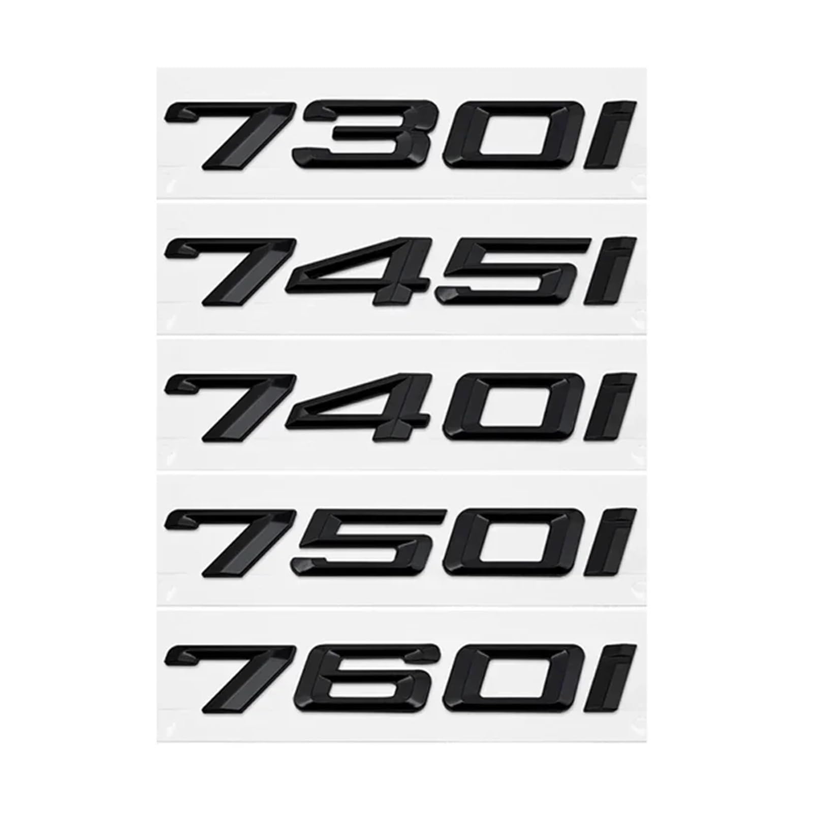 AQXYWQOL 3D ABS Auto Kofferraum Buchstaben Logo Aufkleber Abzeichen Emblem Aufkleber Kompatibel mit 7er Serie 730i 740i 745i 750i E38 E65 E66 F01 F02 G11 G12 Farbe ist konstant, verblasst nicht und be von AQXYWQOL