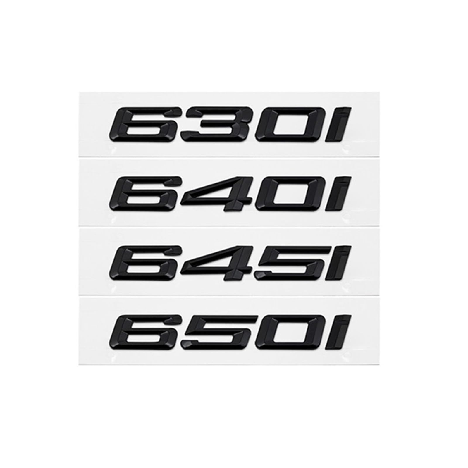 AQXYWQOL 3D-ABS-Kofferraum-Buchstaben-Logo-Abziehbilder-Abzeichen-Emblem-Aufkleber, kompatibel mit 6er-Serie 630i 640i 645i 650i E63 E64 F06 F12 F13 G32-Styling Farbe ist konstant, verblasst nicht und von AQXYWQOL