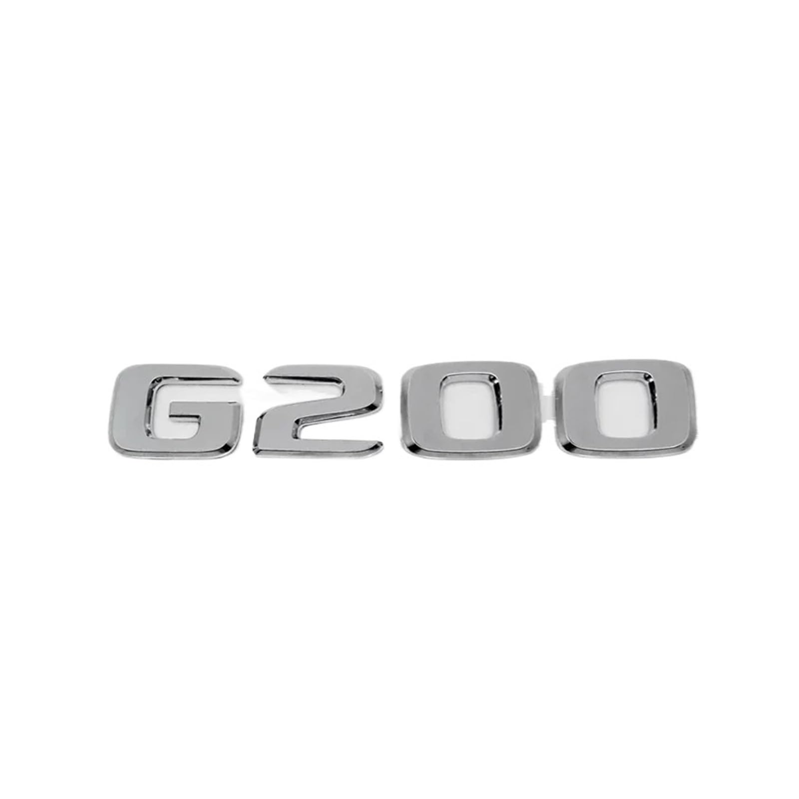 AQXYWQOL 3D-Buchstaben, Auto-Heckbox-Emblem, Heckkoffer-Aufkleber, kompatibel mit G36 G63 G65 G200 G230 G300 G350 G500 G550 G-Klasse Farbe ist konstant, verblasst nicht und beschädigt(G200-Silver) von AQXYWQOL