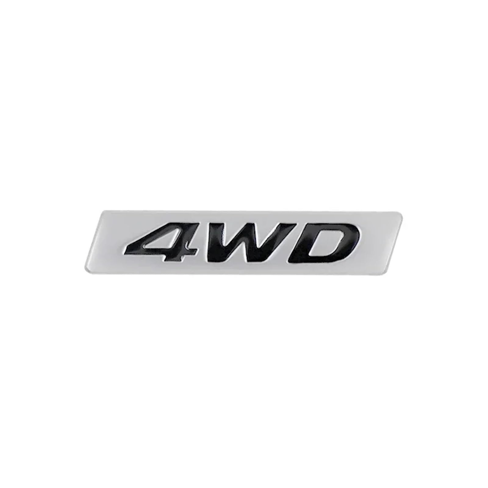 AQXYWQOL 3D Metall 4WD Logo Heckklappe Heckklappe Kotflügel Emblem Abzeichen Aufkleber Aufkleber kompatibel mit IX25 IX35 Tucson Farbe ist konstant, verblasst nicht und beschädigt(Silver) von AQXYWQOL