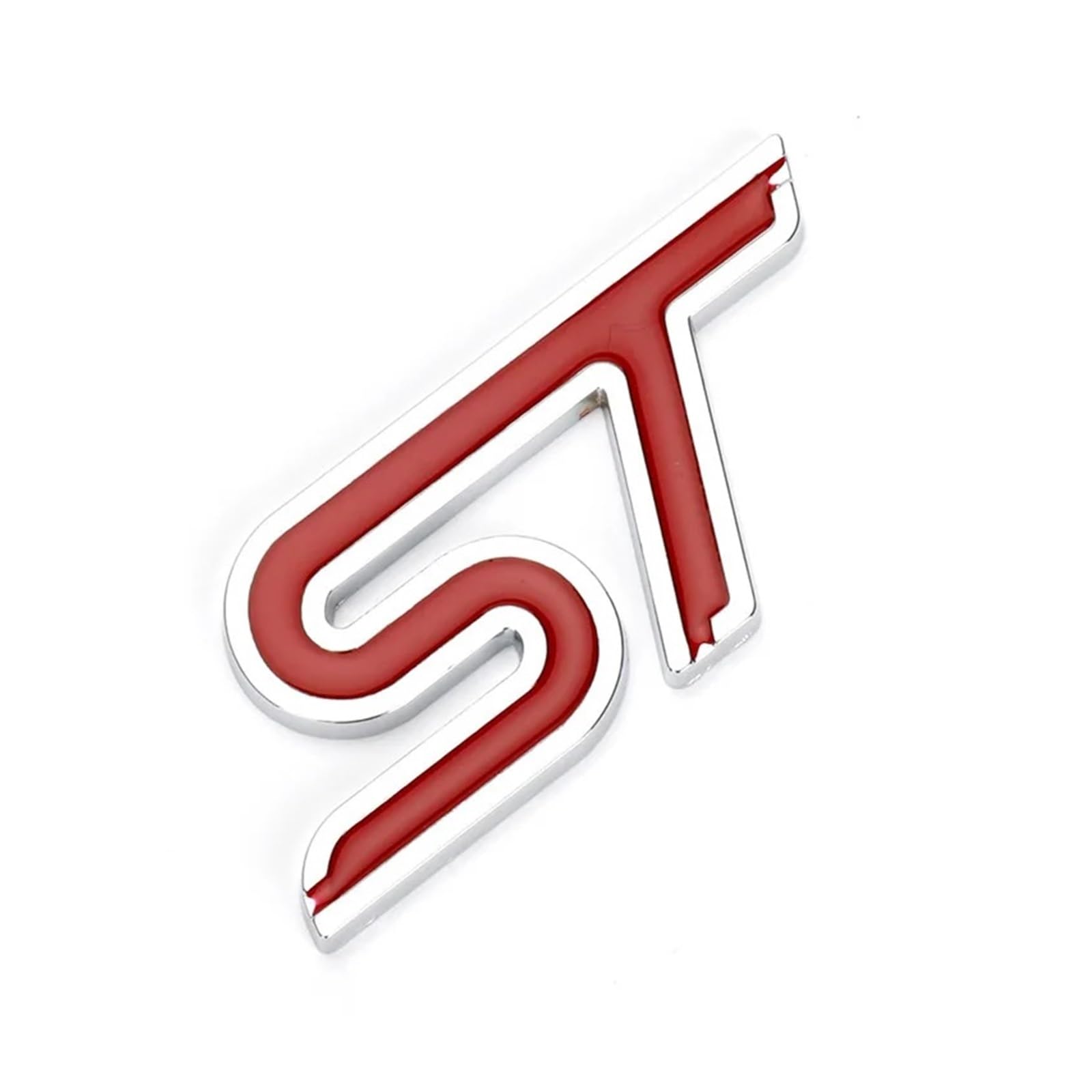 AQXYWQOL 3D Metall ST Logo Hinten Stamm Emblem Abzeichen Auto Aufkleber Aufkleber Kompatibel mit FOCUS RS FIESTA MONDEO Auto Styling Zubehör Farbe ist konstant, verblasst nicht und beschädigt(Red) von AQXYWQOL