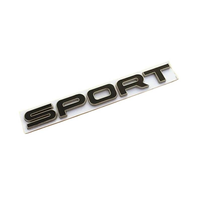 AQXYWQOL 3D Metall Sport Logo Hinten Kofferraum Kofferraum Emblem Abzeichen Seite Kotflügel Aufkleber Aufkleber Farbe ist konstant, verblasst nicht und beschädigt(Black Silver) von AQXYWQOL