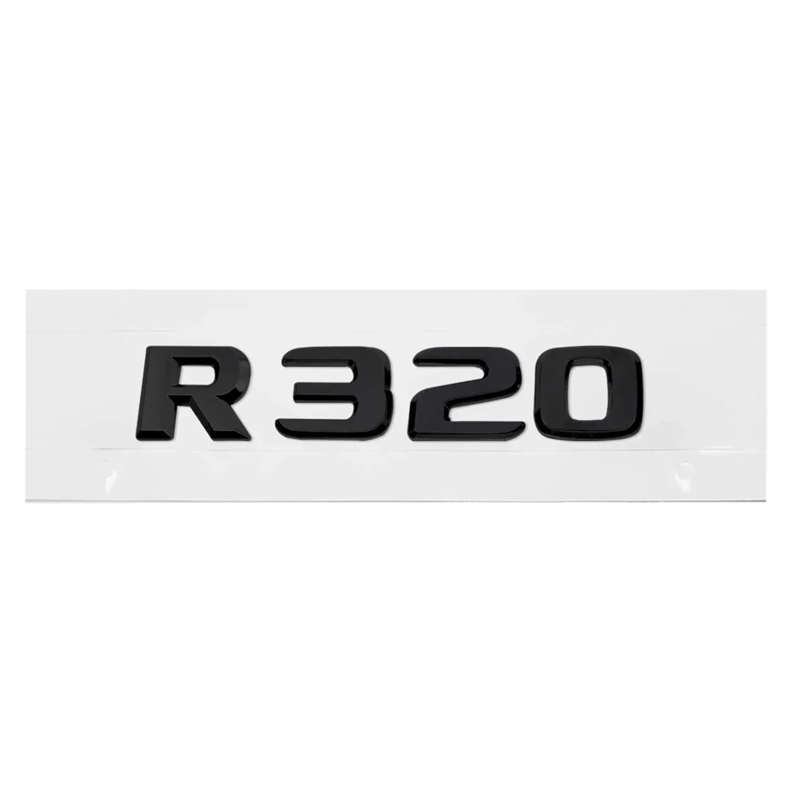 AQXYWQOL ABS-Kunststoff R300 R320 Kofferraum-hinteres Logo-Abzeichen-Emblem-Aufkleber, kompatibel mit R-Klasse W251 Autozubehör Farbe ist konstant, verblasst nicht und beschädigt(R320) von AQXYWQOL