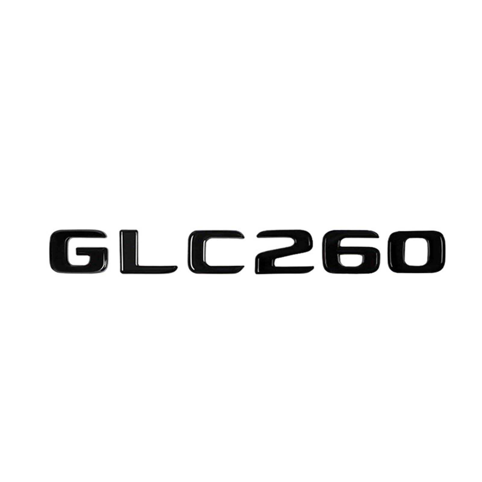 AQXYWQOL Auto 3D Kofferraum Buchstaben Logo Alphabet Abzeichen Emblem Aufkleber Aufkleber kompatibel mit GLC Klasse GLC63 GLC260 GLC300 4 Matic X253 X254 Farbe ist konstant, verblasst nicht und beschä von AQXYWQOL
