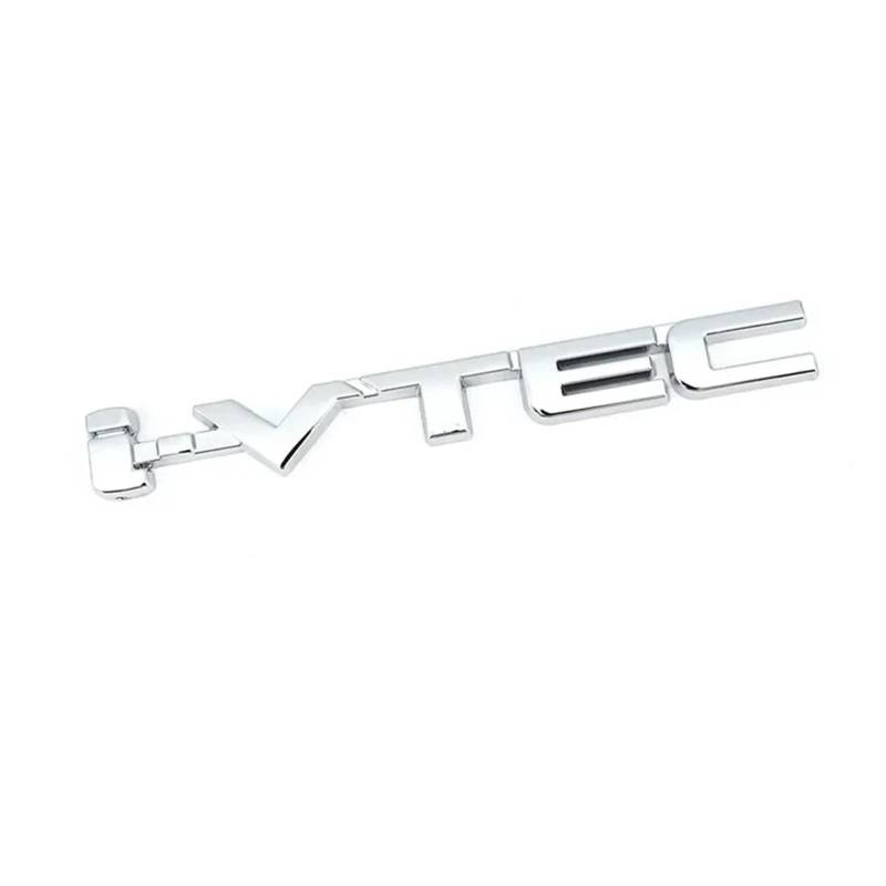 AQXYWQOL Autoaufkleber VTEC Emblem Aufkleber kompatibel mit I VTEC Badge Fit Accord Odyssey CRV HRV Außenzubehör Dekoration Farbe ist konstant, verblasst nicht und beschädigt(B Silver) von AQXYWQOL