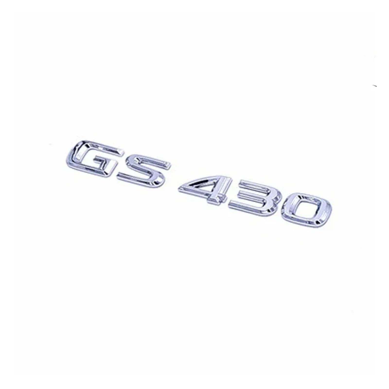 AQXYWQOL Kofferraum ABS Chrom Buchstaben Logos Abzeichen Emblem Aufkleber Styling Aufkleber kompatibel mit GS GS300 GS350 GS400 GS430 GS460 Zubehör Farbe ist konstant, verblasst nicht und beschädigt(H von AQXYWQOL