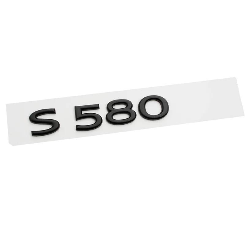 AQXYWQOL Kofferraumbuchstaben Logo Abzeichen Emblem Aufkleber Kompatibel mit S GLS Klasse S580 S600 S680 GLS480 GLS580 GLS600 GLS680 X167 W222 Farbe ist konstant, verblasst nicht und beschädigt(F) von AQXYWQOL
