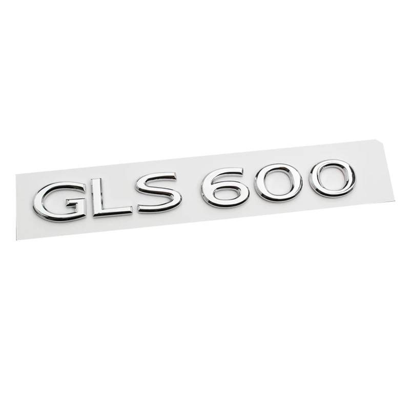 AQXYWQOL Kofferraumbuchstaben Logo Chrom Abzeichen Emblem Metall Aufkleber Aufkleber Kompatibel mit S480 S580 S600 S680 GLS480 GLS580 GLS600 GLS680 Farbe ist konstant, verblasst nicht und beschädigt(G von AQXYWQOL