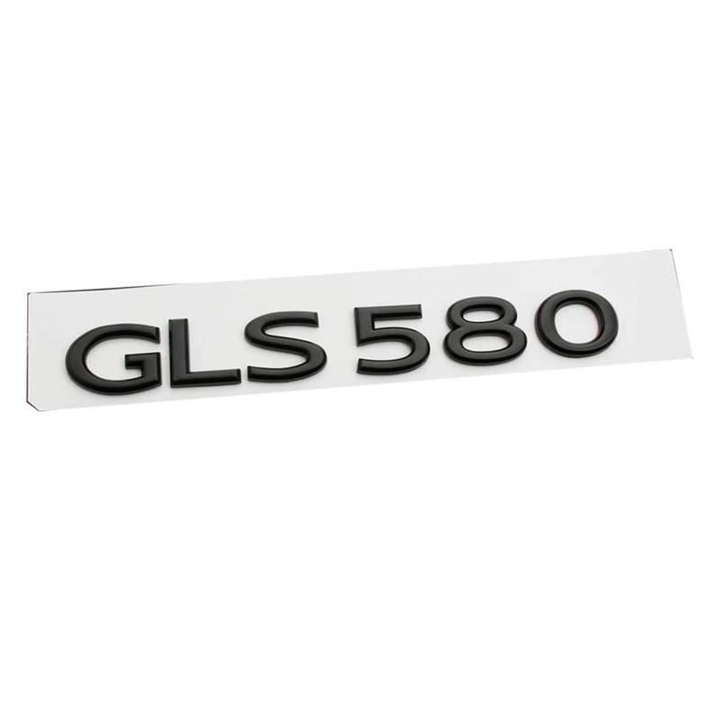 AQXYWQOL Kofferraumbuchstaben Logo Chrom Abzeichen Emblem Metall Aufkleber Aufkleber Kompatibel mit S480 S580 S600 S680 GLS480 GLS580 GLS600 GLS680 Farbe ist konstant, verblasst nicht und beschädigt(N von AQXYWQOL