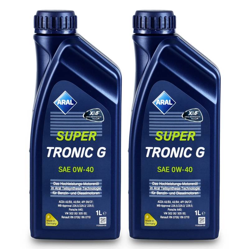 2x 1 L Liter Aral SuperTronic G 0W-40 Motor-Öl Motoren-Öl von ARAL