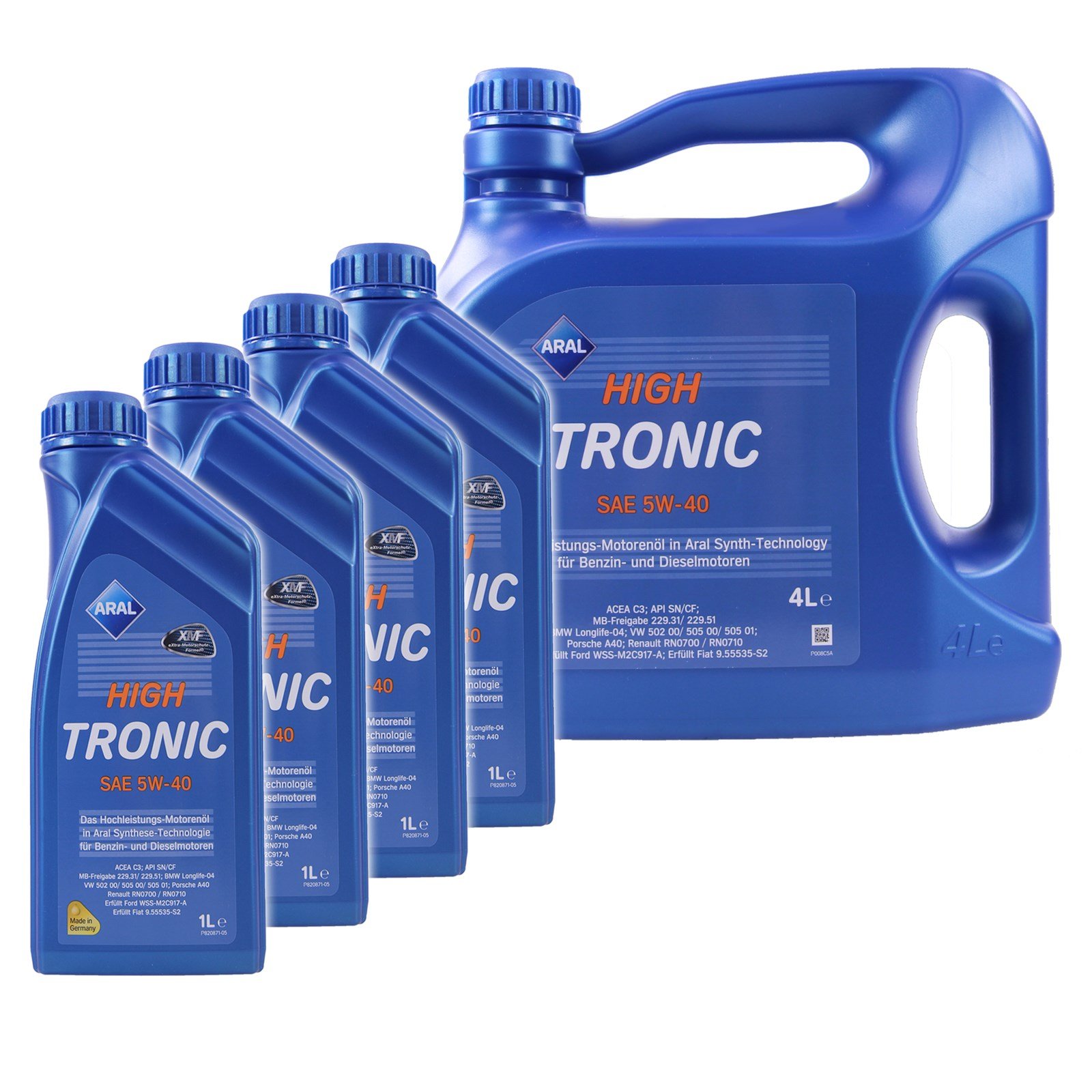 2x 4 L = 8 Liter ARAL HighTronic 5W-40 Motoröl von ARAL