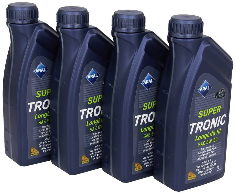 Aral Super Tronic Longlife III 5W-30 Motorenöl, 4L (4X1L) von ARAL