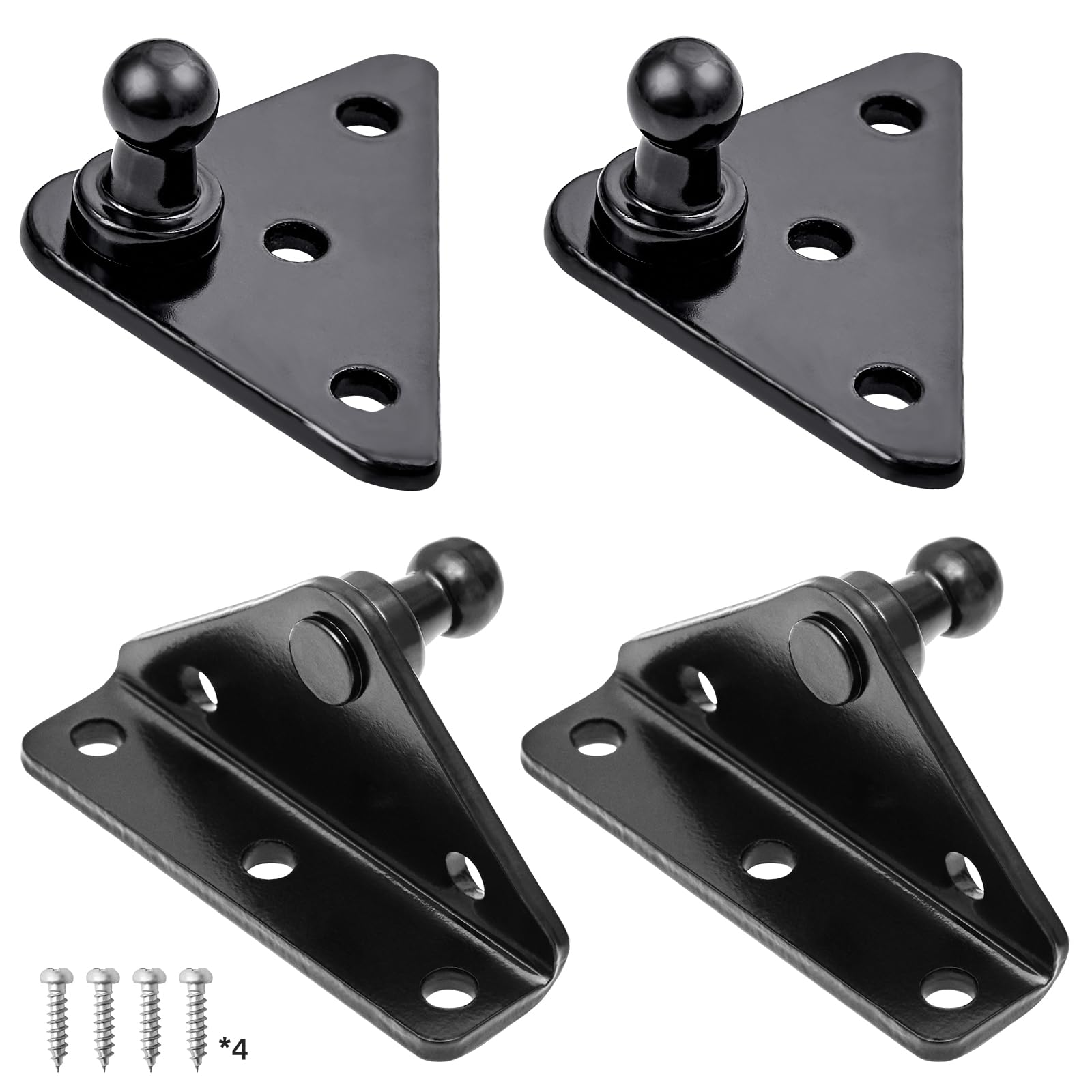 ARANA 10MM Kugelzapfenhalterung für Gasfeder Gasfederbeine Lift Stützen Stoßdämpfer Federstütze 4PCS, Schwarz von ARANA