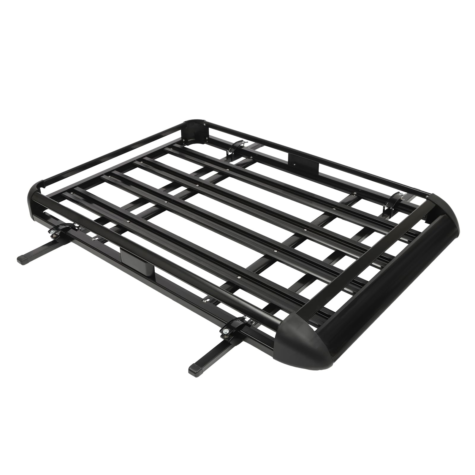 Dachgepäckträger, Großer Dachgepäckträger Gepäckträger, Universal Auto Dachständer Korbwanne, Gepäck Landerager Aluminium, Universal Dachgepäckträger, für SUV Modelle Schwarz 160cm von ARBGO