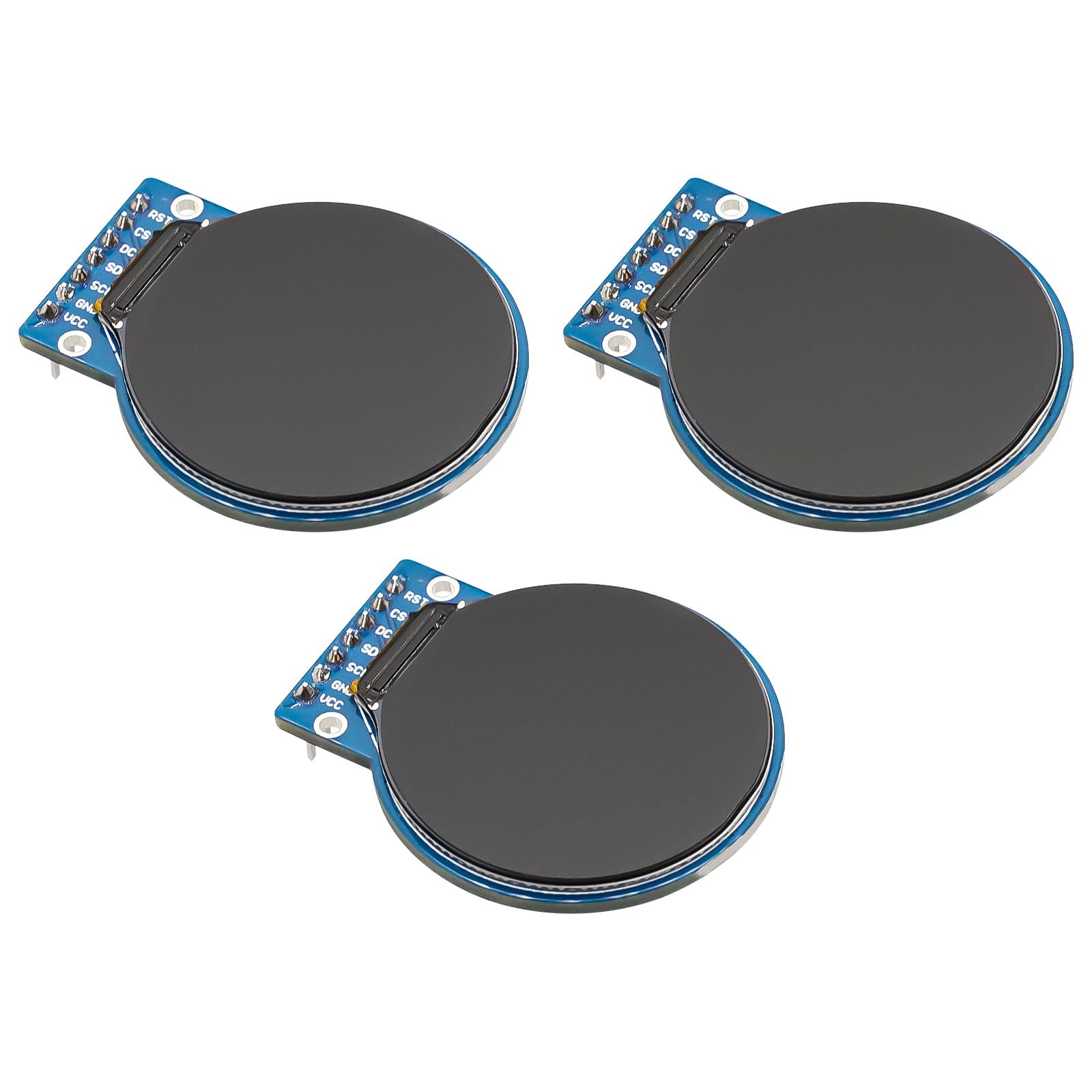 ARCELI 3Pcs GC9A01 1.28-Zoll Rundes TFT Display für Arduino, RGB IPS HD 240 x 240 Auflösung SPI-Schnittstelle LCD-Anzeigemodul für Anzeigegeräte, Echtzeitüberwachung und Instrumentenanzeige von ARCELI