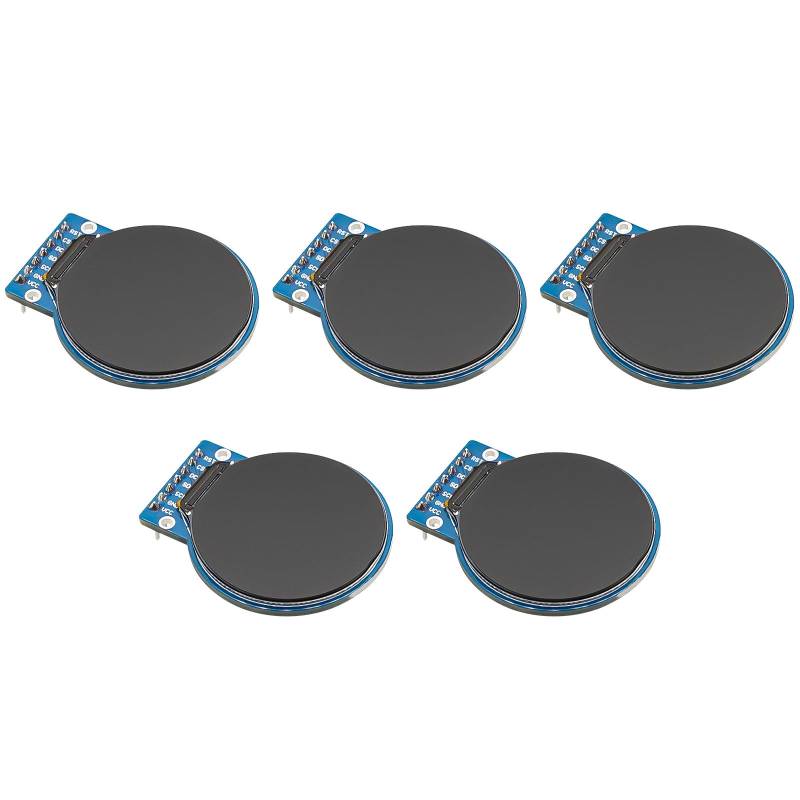 ARCELI 5Pcs GC9A01 1.28-Zoll Rundes TFT Display für Arduino, RGB IPS HD 240 x 240 Auflösung SPI-Schnittstelle LCD-Anzeigemodul für Anzeigegeräte, Echtzeitüberwachung und Instrumentenanzeige 5 PCS von ARCELI