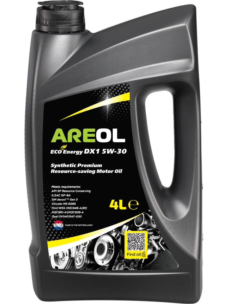 AREOL ECO Energy DX1 5W-30 Motoröl, 4 Liter, grau von AREOL